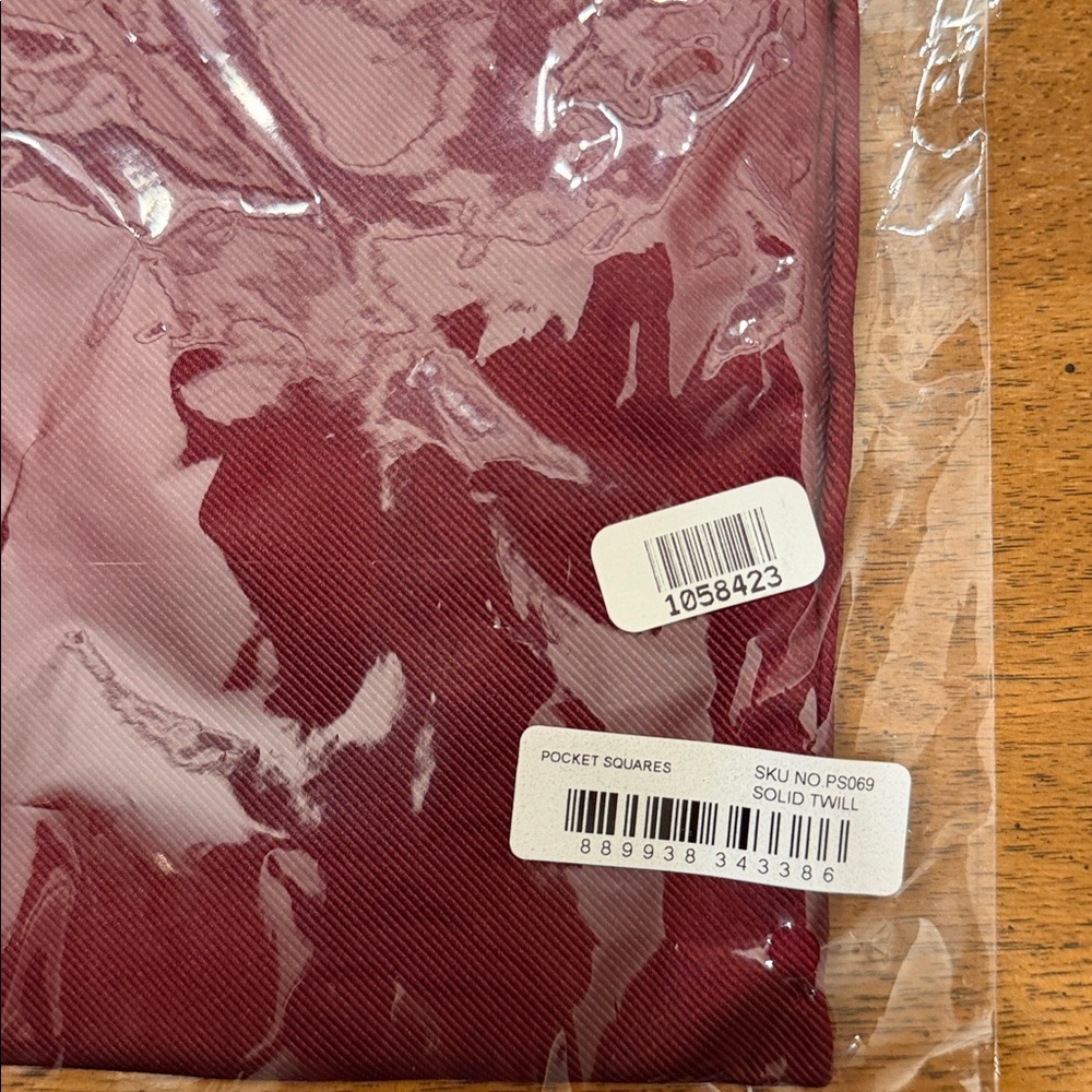 Elegant Burgundy Pocket Square